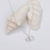 Double Point Quartz Necklace // Silver