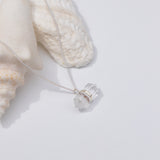 Double Point Quartz Necklace // Silver