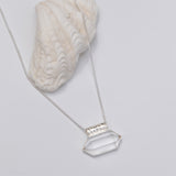 Stella Quartz Necklace // Silver