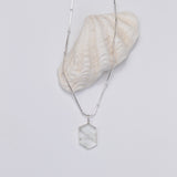Hexagon Quartz Necklace // Silver