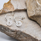 She Will Bloom Hoops // Silver