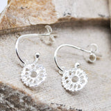 She Will Bloom Hoops // Silver