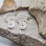 She Will Bloom Hoops // Silver