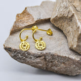 She Will Bloom Hoops // Gold