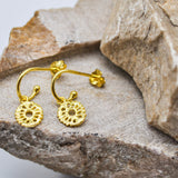 She Will Bloom Hoops // Gold