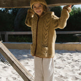 Kids Tide Zip Cardigan // Butterscotch