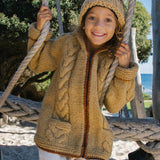 Kids Tide Zip Cardigan // Butterscotch
