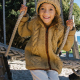 Kids Tide Zip Cardigan // Butterscotch