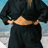 Pleat Short // Black