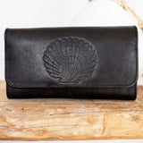 Koa Wallet // Noir Seashell