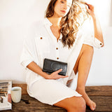 Koa Wallet // Noir Seashell