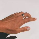 Sun Moon Stacked Ring // Silver