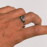 Sun Moon Stacked Ring // Silver