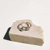 Sun Moon Stacked Ring // Silver
