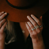 Lotus spin ring // Silver