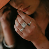 Lotus spin ring // Silver