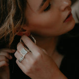 Lotus spin ring // Silver