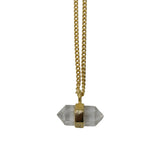 Quartz Necklace // Gold