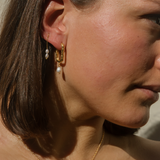 Isle Pearl Hoops // Gold