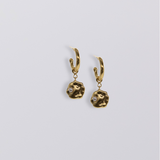 Pearl Coin Hoops // Gold