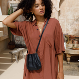 Vera Mina Crossbody // Textured Noir