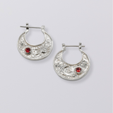 Selene Birthstone Statement Hoops // Sterling Silver