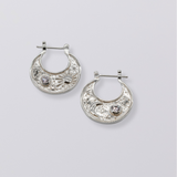 Selene Birthstone Statement Hoops // Sterling Silver
