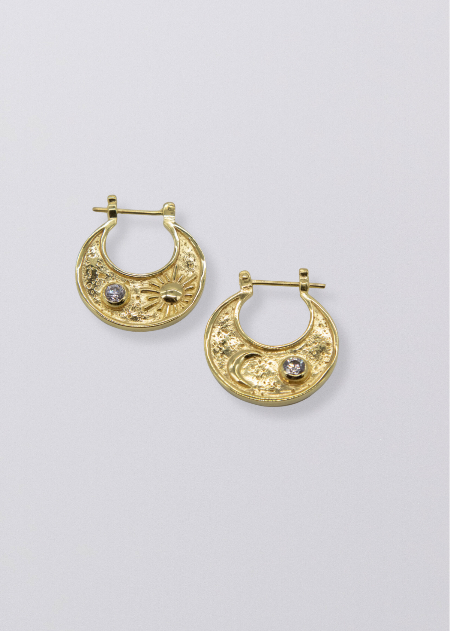 Selene Birthstone Statement Hoops // Gold Vermeil