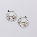 Selene Birthstone Statement Hoops // Sterling Silver