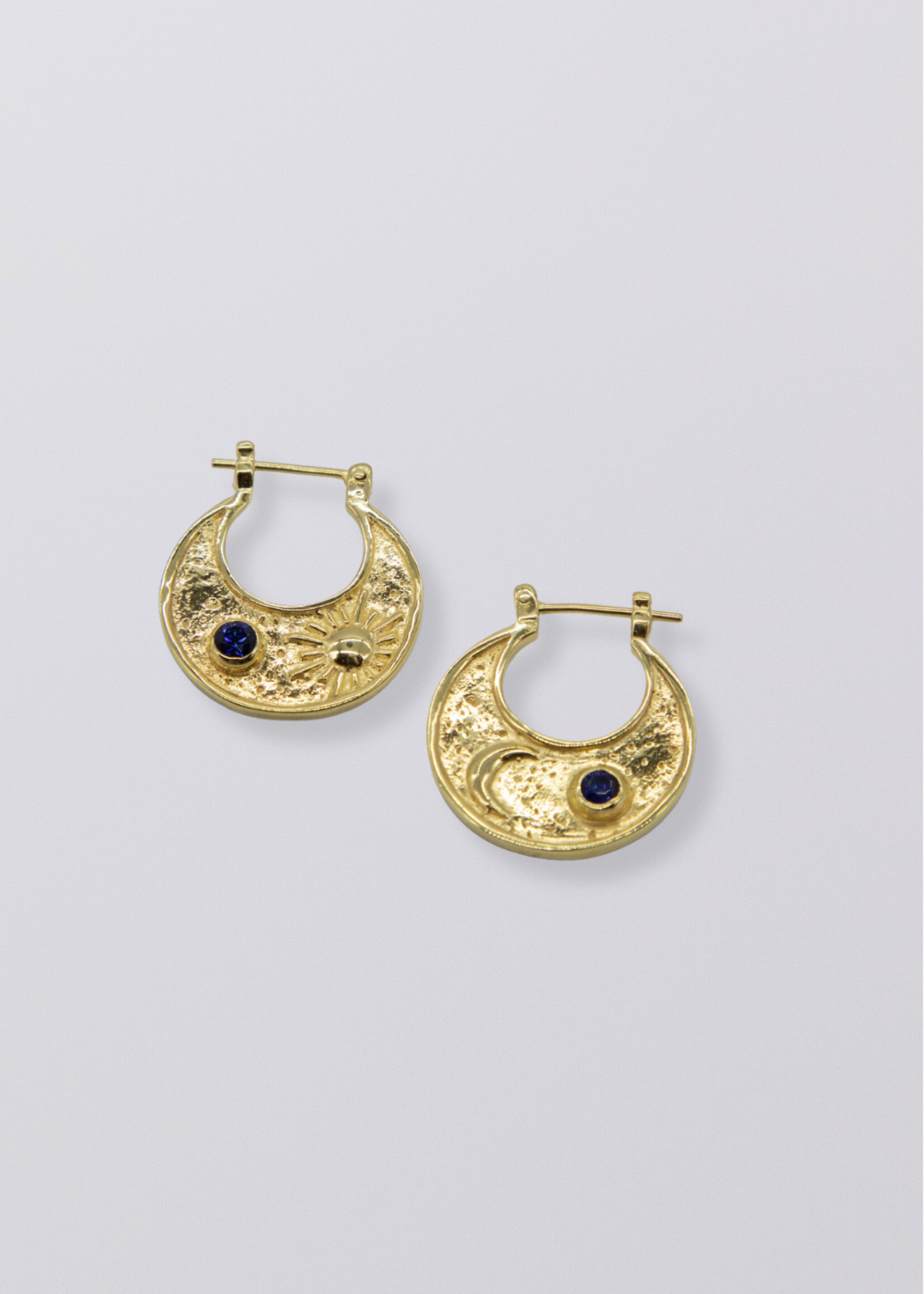 Selene Birthstone Statement Hoops // Gold Vermeil