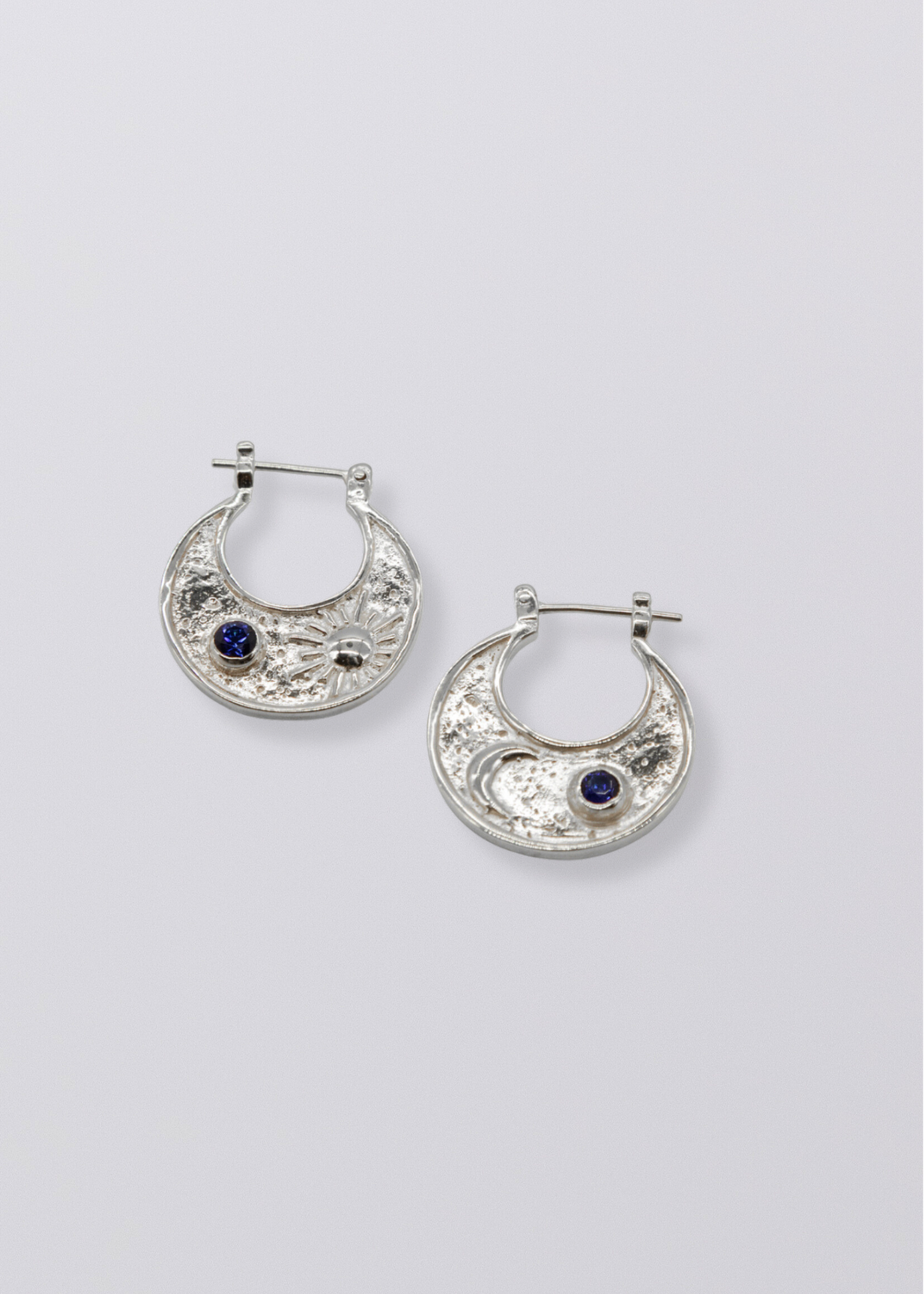 Selene Birthstone Statement Hoops // Sterling Silver