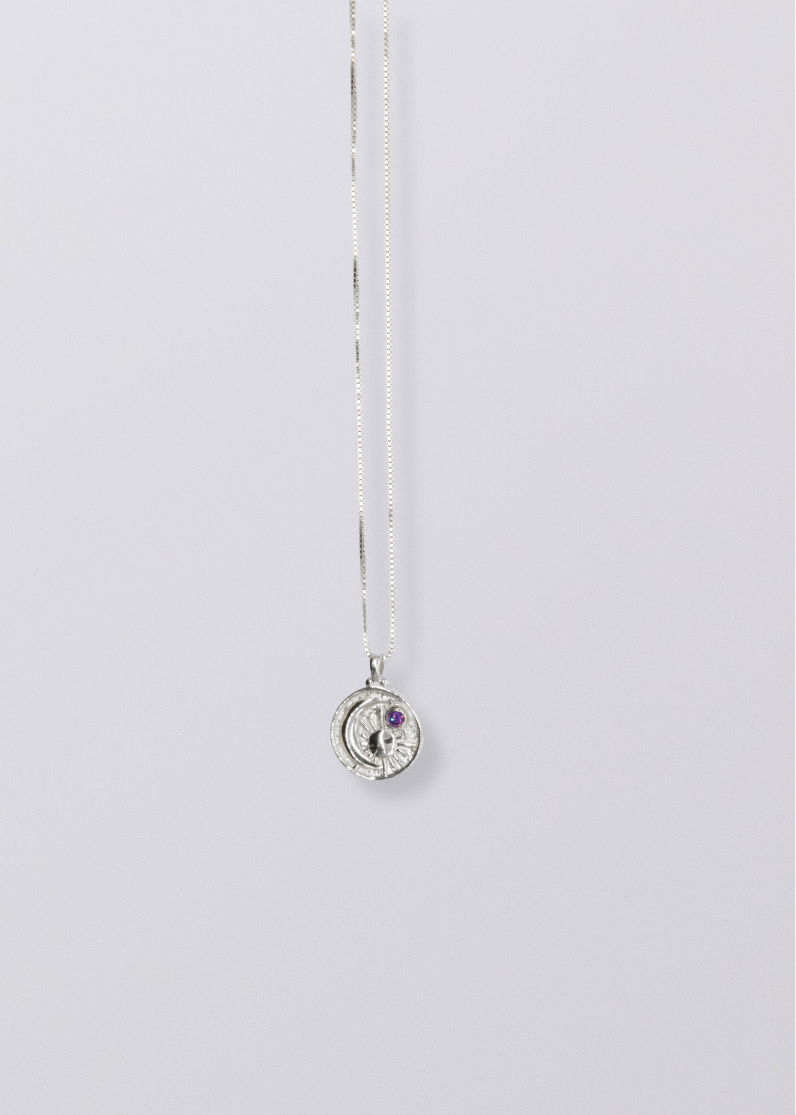 Selene Birthstone Necklace // Sterling Silver