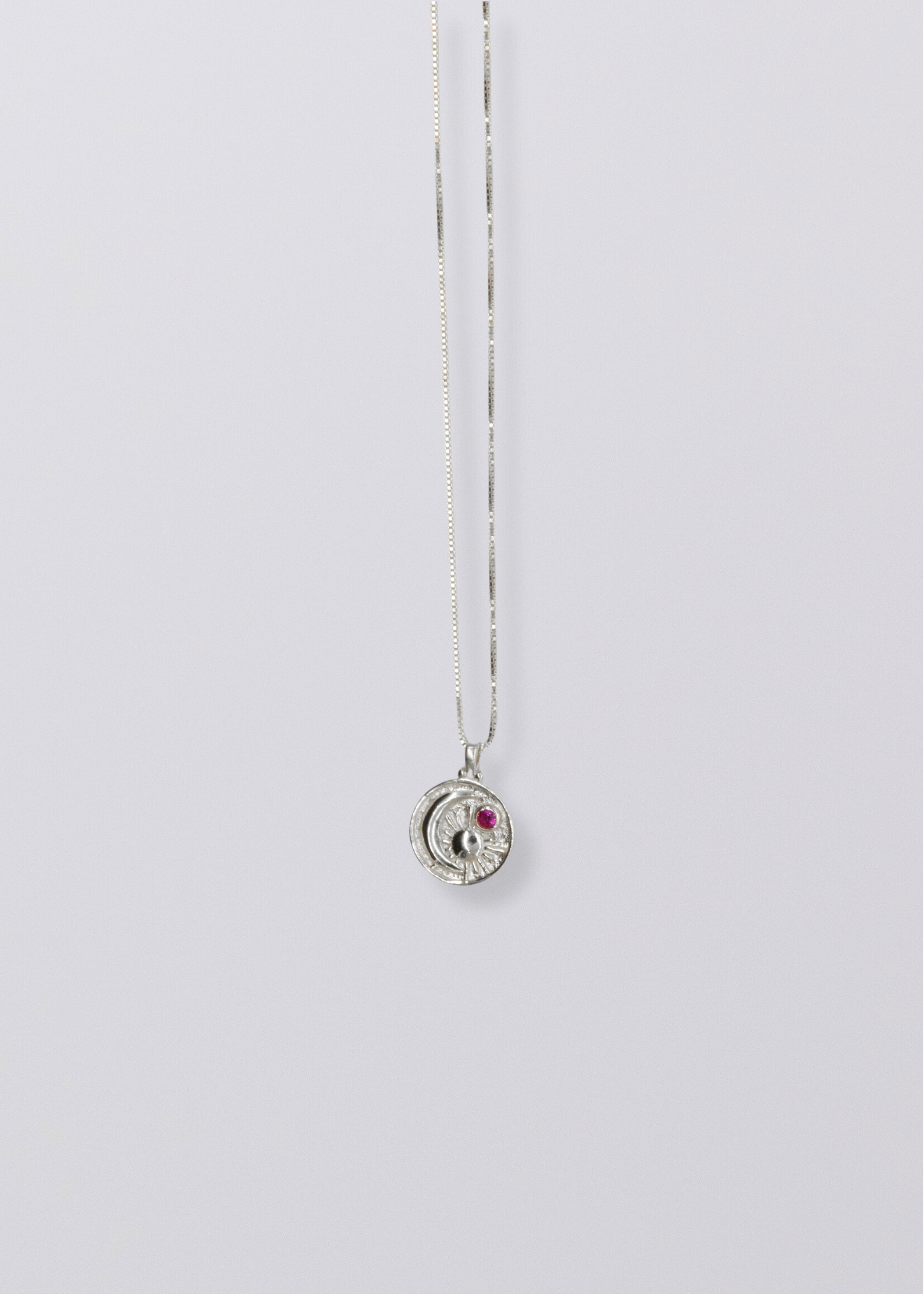Selene Birthstone Necklace // Sterling Silver