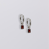 Selene Birthstone Mini Hoops // Sterling Silver