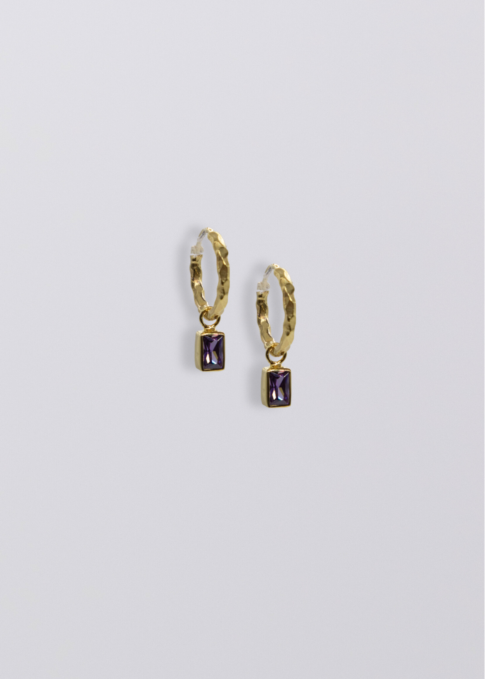 Selene Birthstone Mini Hoops // Gold Vermeil