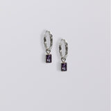 Selene Birthstone Mini Hoops // Sterling Silver