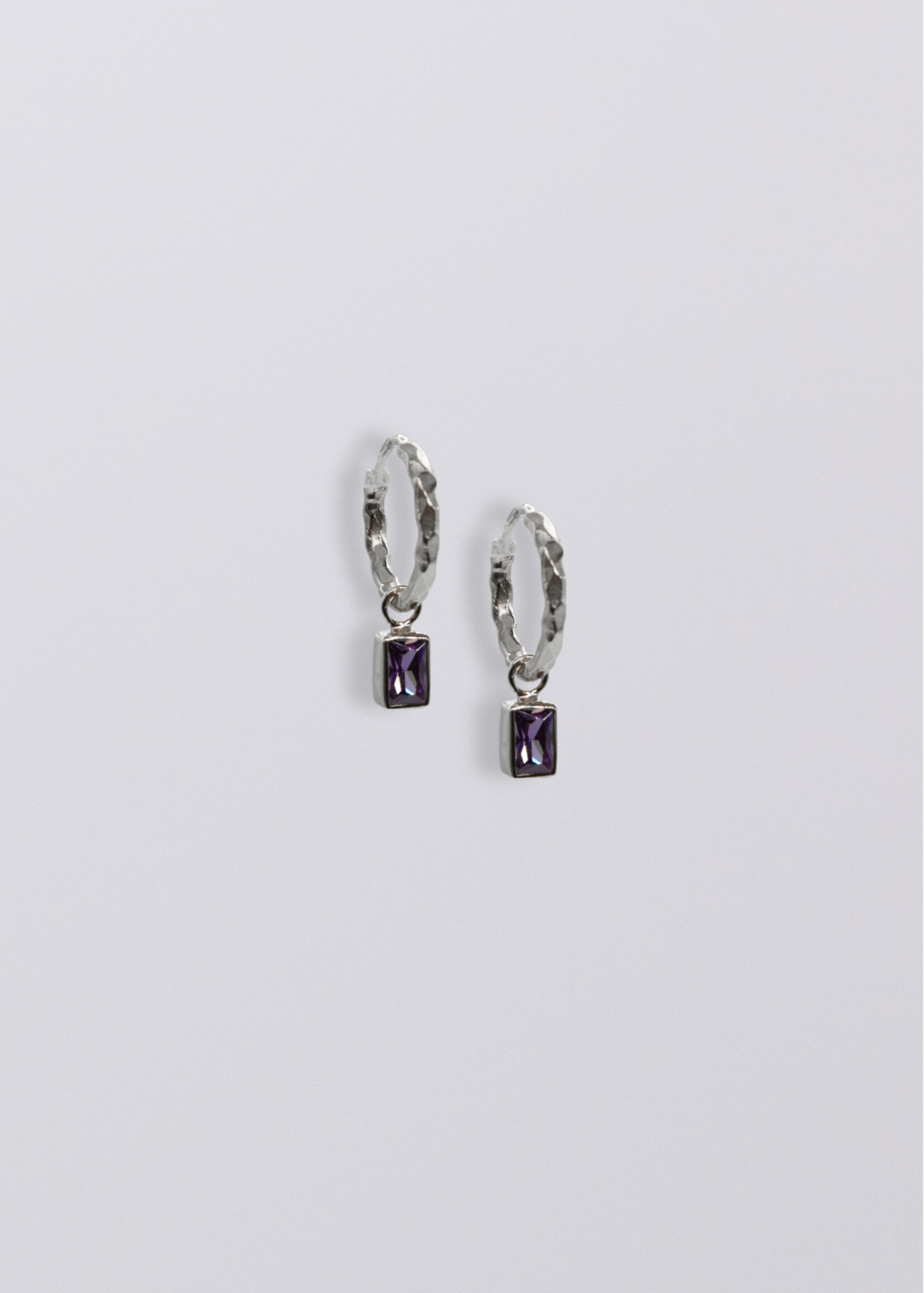 Selene Birthstone Mini Hoops // Sterling Silver