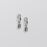 Selene Birthstone Mini Hoops // Sterling Silver