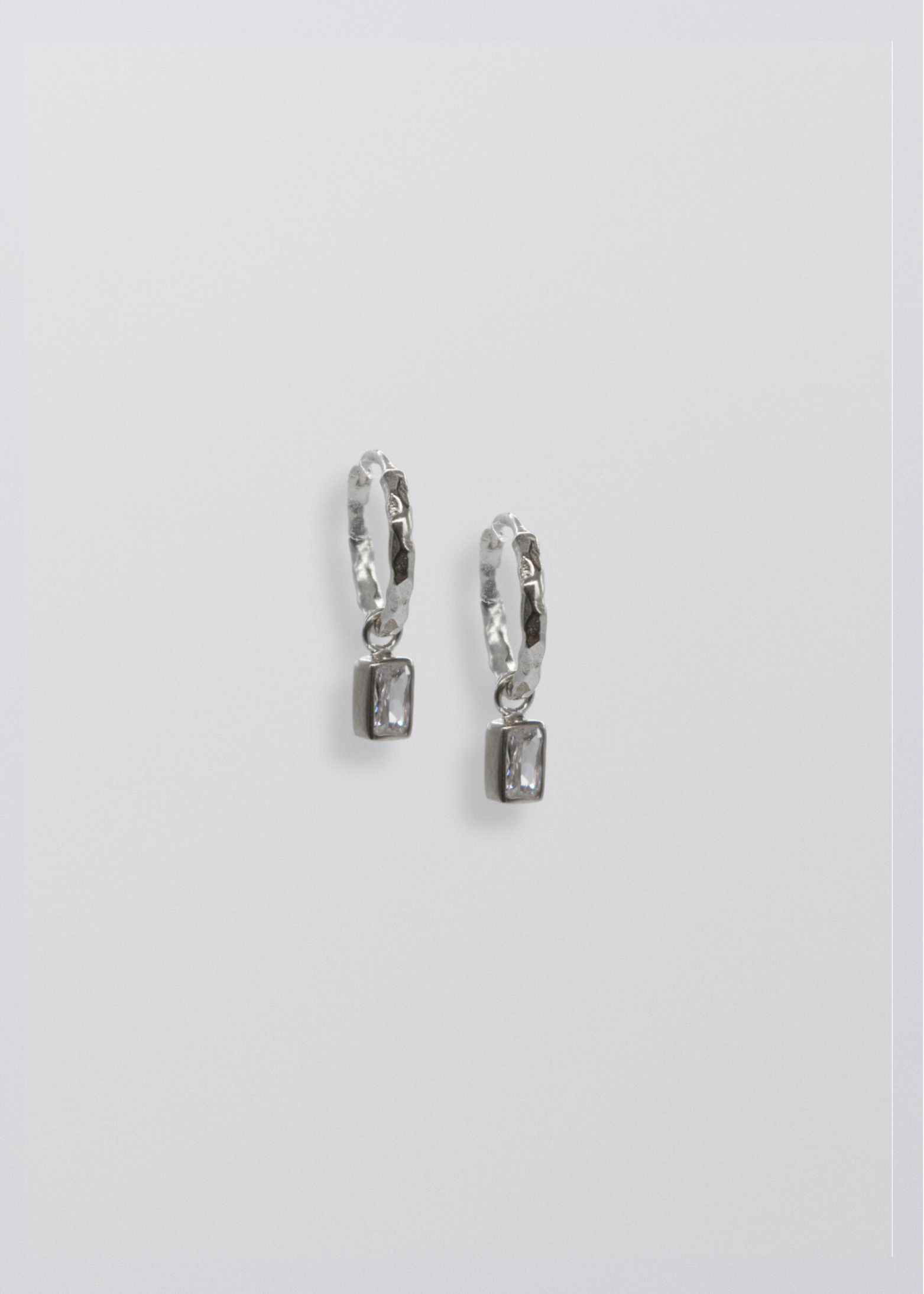Selene Birthstone Mini Hoops // Sterling Silver