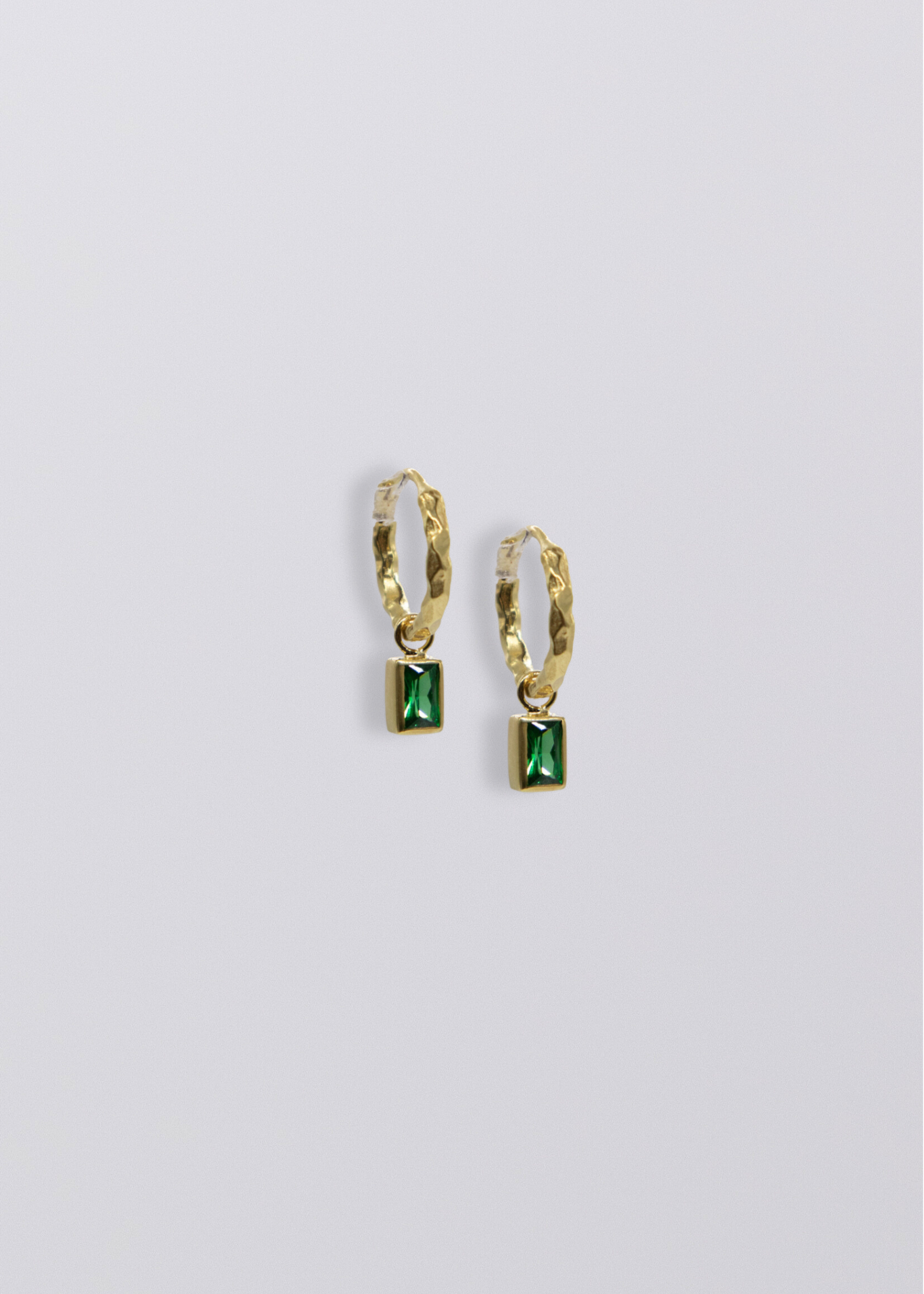 Selene Birthstone Mini Hoops // Gold Vermeil