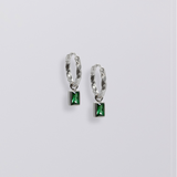 Selene Birthstone Mini Hoops // Sterling Silver