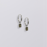 Selene Birthstone Mini Hoops // Sterling Silver