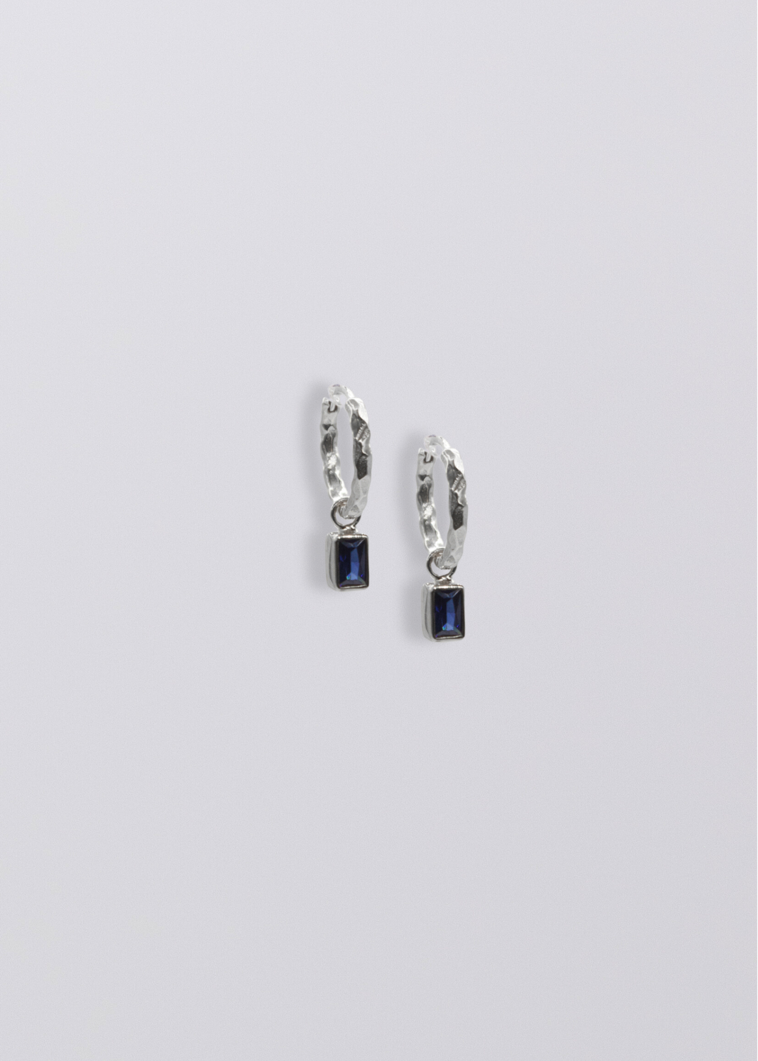 Selene Birthstone Mini Hoops // Sterling Silver