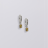 Selene Birthstone Mini Hoops // Sterling Silver