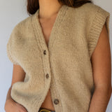 Button Vest  // Almond