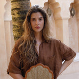 Odette Clutch // Chestnut Antique