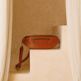 Croissant Crossbody // Chestnut Antique