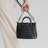 Woven Mini Tote // Noir Textured