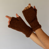 Fingerless Gloves // Warm Choc