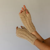 Fingerless Gloves // Almond